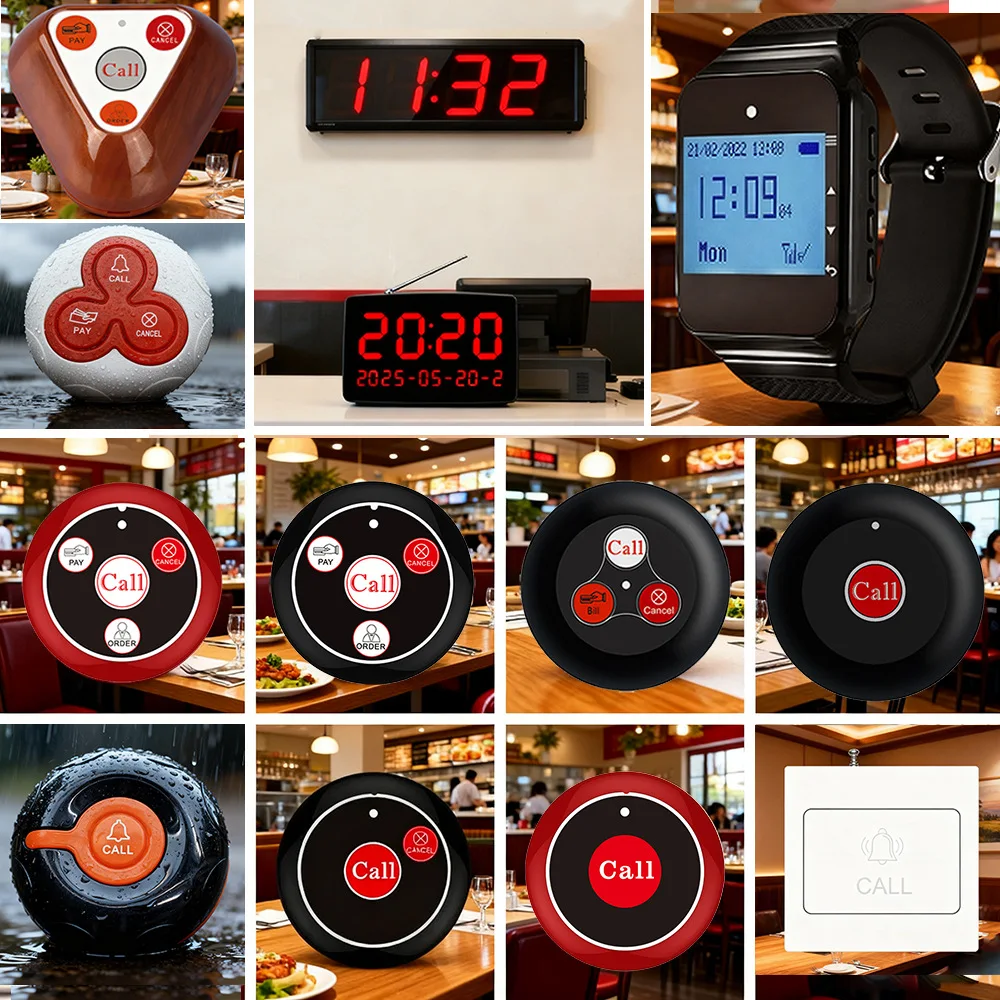 

Беспроводной пейджер для ресторанов, чайных, отелей, кафе, обслуживания пожилых людей