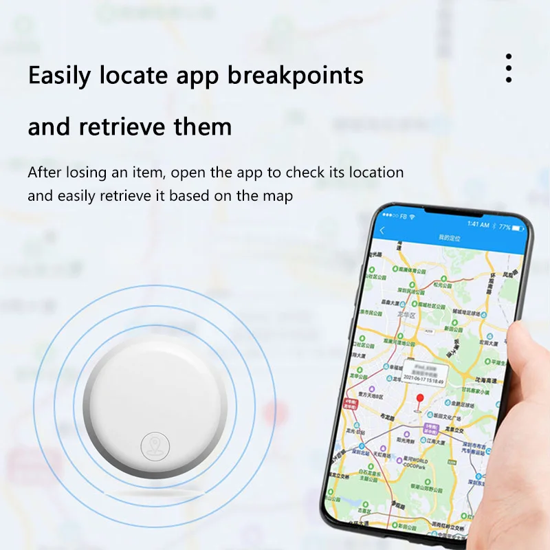 Mini GPS Locator AntiLost Alarm Wallet Keychain Smart Tag Bluetooth-Compatible Tracer Keychain Dog Pet Child Tracker Key Finder