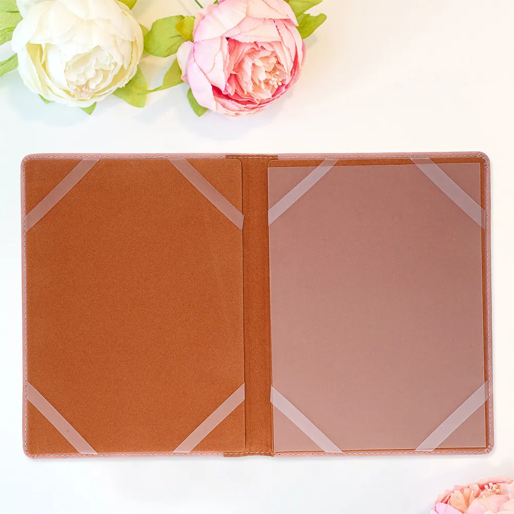 

2Pcs Birth Certificate Case Professional Design Comfortable Feel Fine Details Folder for Certificate Protection Portable