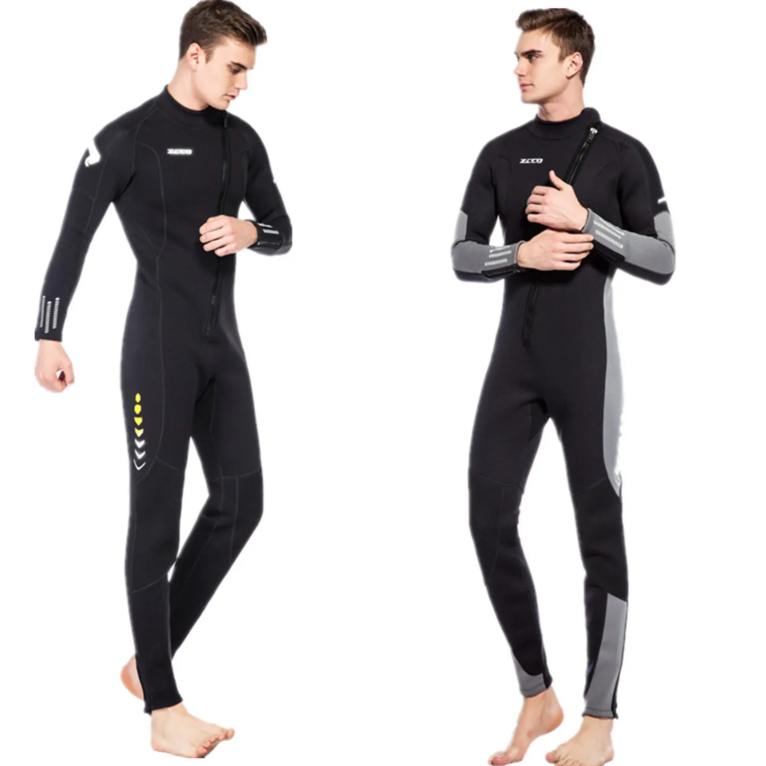 ZCCO Ultra Stretch 3mm Neoprene Wetsuit,Front Zip Full Body Diving Suit,one Piece for Men Women-Snorkeling,Scuba Diving Swimming