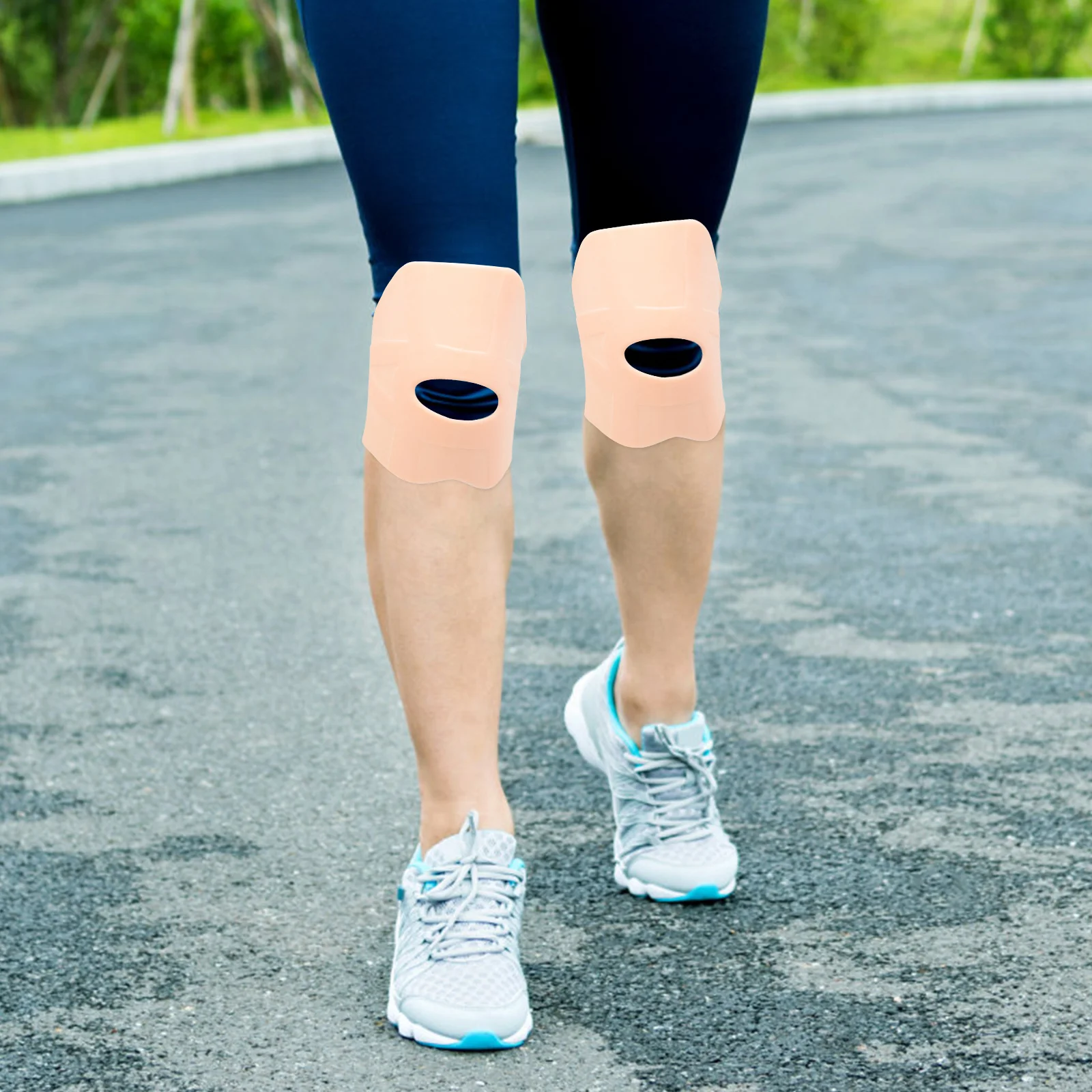 

1Pair High-Elasticity Knee Pads Premium Silicone Waterproof Protection for Swimming Riding Hiking Climbing Sports Compression