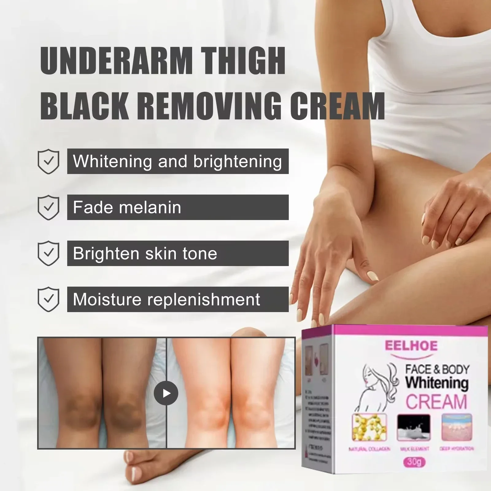 Whitening Cream Private Parts Underarm Whiten Serum Butt Knee Remove Melanin Brighten Beauty Care Melanin