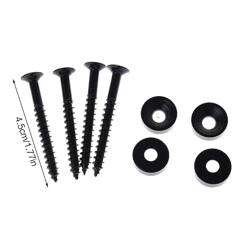 New 4Pcs Neck Mounting Ferrules And 4Pcs Screws Electric Guitar Pickup Cover Volume Tone Knob Switch Tip Set Drop Shipping
