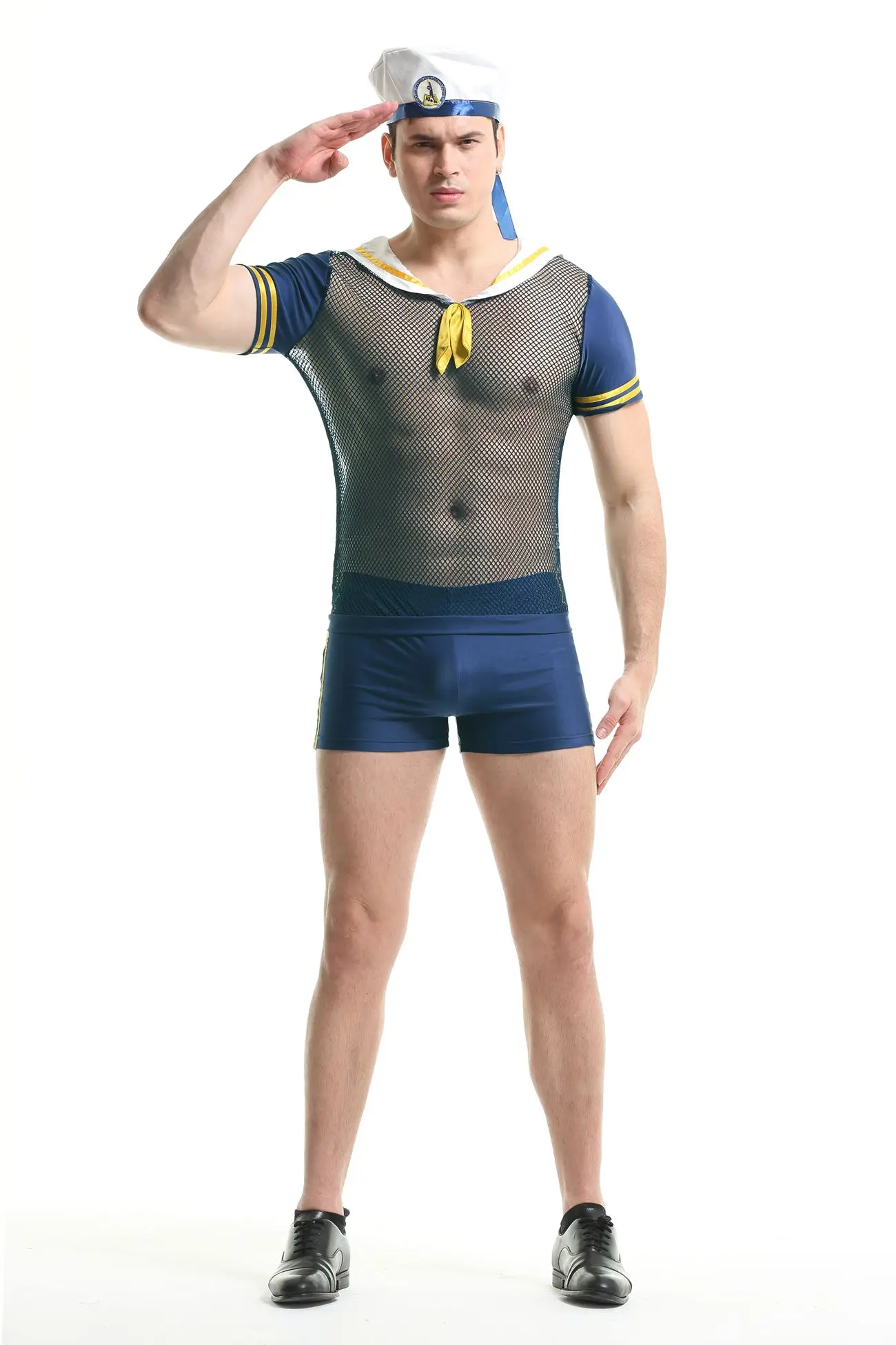 

Male Role Play Shorts Halloween Purim Male Navy Cosplay Costume Nightclub Carnival Party Sexy Men Sailor Fancy Dress