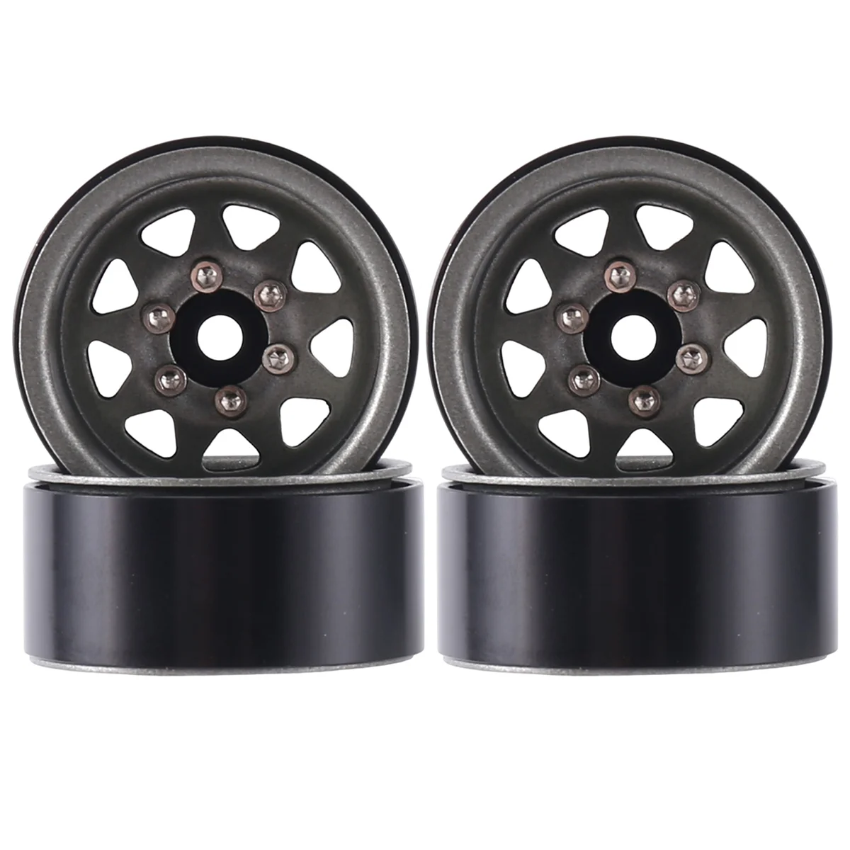 1 IN Beadlock Wheel Rim Deep Dish Negative Offset 3.78mm Hub for 1/18 1/24 RC Crawler Car Axial SCX24 AX24 TRX4M FCX24,5