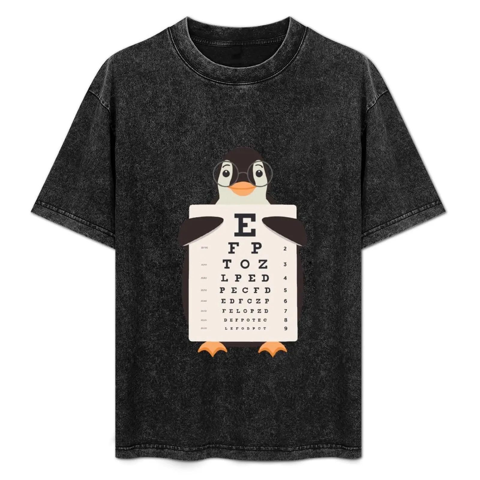 

Penguin Eye Chart T-Shirt summer top rapper graphic tees Louboutins custom shirt mens white t shirts