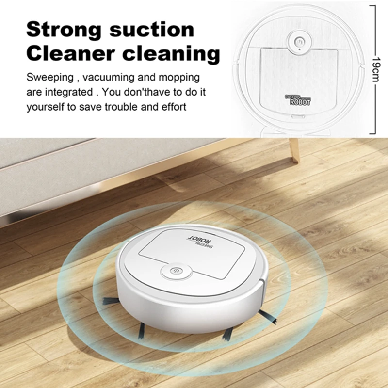 Robotic Vacuum Intelligent Low Noise Floor Sweeper Dust Catcher Carpet Cleaner
