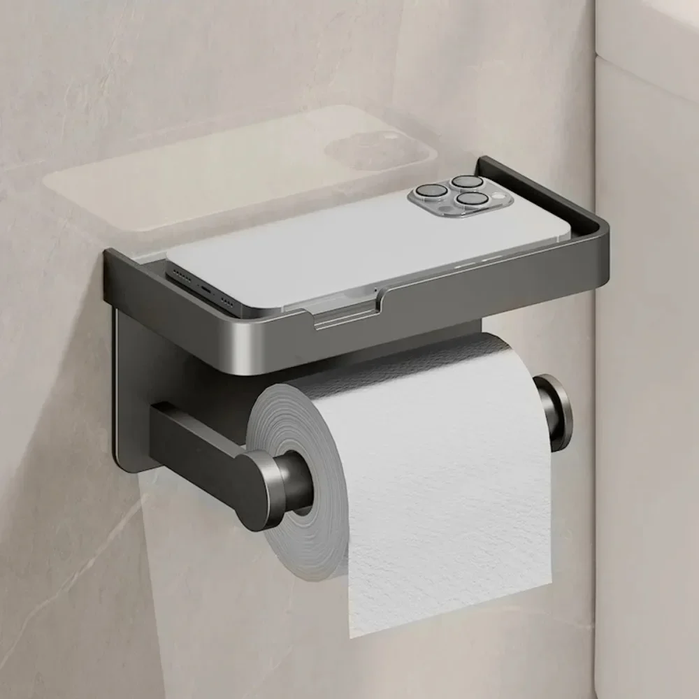 Toilet Paper Holder Wall-Mounted Aluminum alloy Toilet paper holder tissue rack Bathroom tissue holder Bathroom Accessories