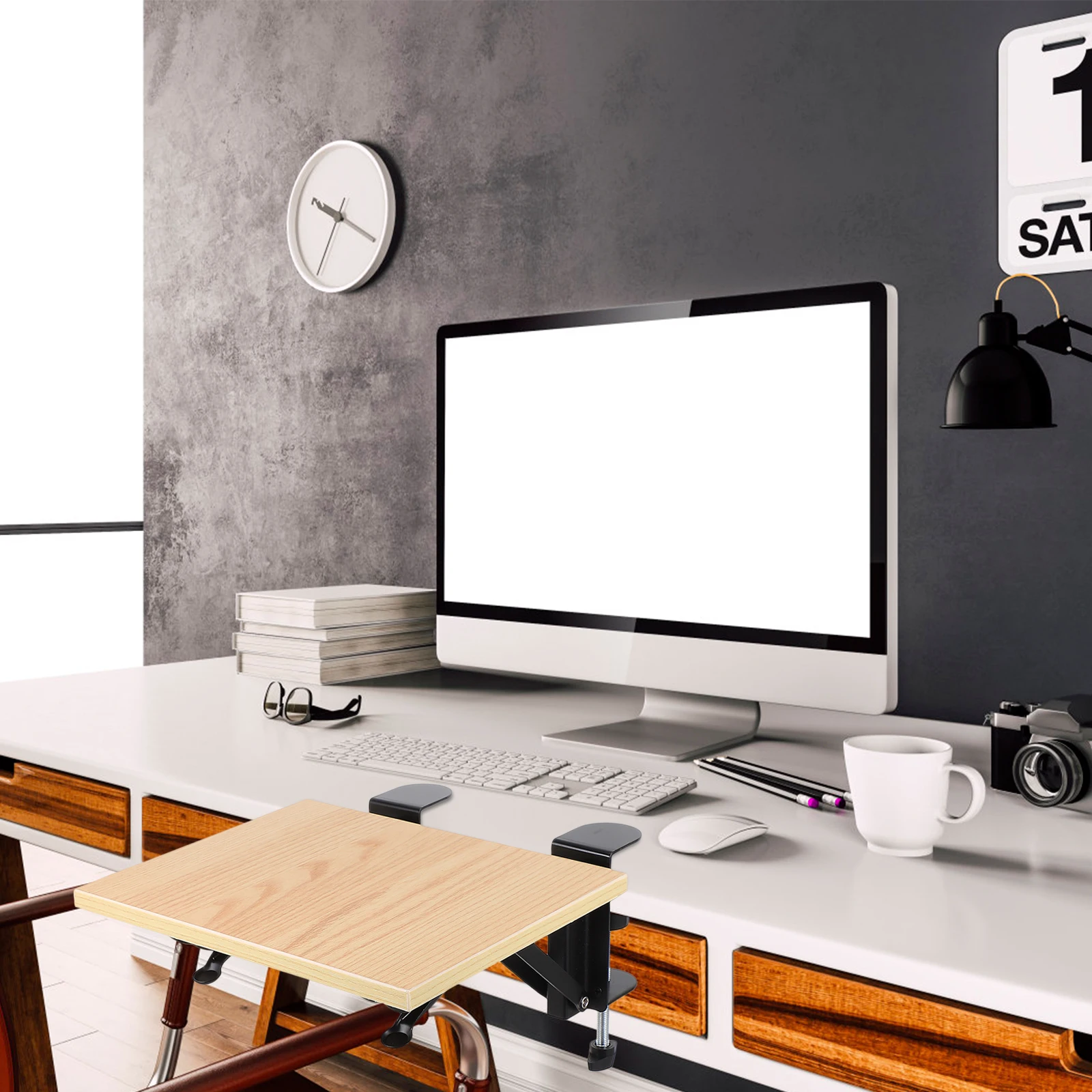 

Foldable Computer Hand Bracket Arm Support Frame Desktop Ergonomic Design Long Lasting Wooden ABS Alloy Material Wrist Rest