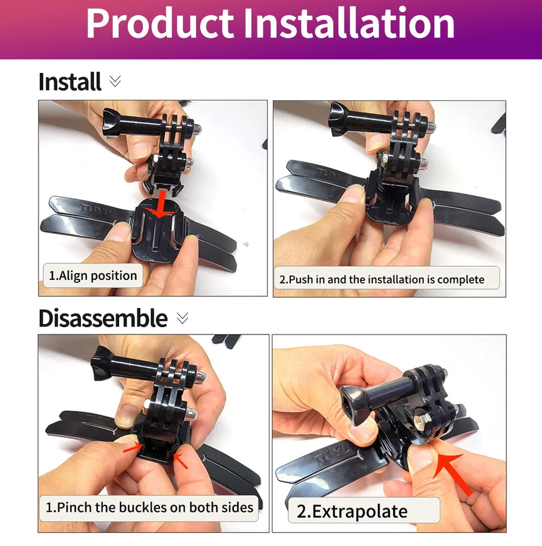 รถจักรยานยนต์ Chin ยืนผู้ถือ Mount สำหรับ GoPro Hero 9 10สีดำเต็มรูปแบบสำหรับ Insta360 DJI กล้องอุปกรณ์เสริม