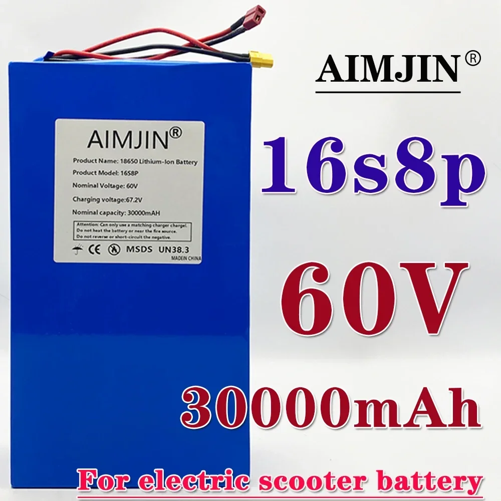 Brand new lithium battery 60V 30Ah 18650 16s8p 1000-3000W high power suitable for various transport vehicles