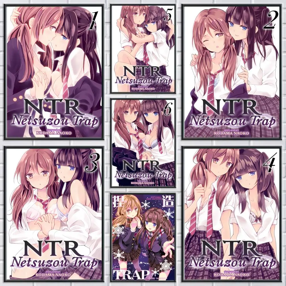 GL Anime N-NTR Netsuzou T-Trap Poster Pegatinas de pared modernas y elegantes para decoración del hogar Sala de estar Arte de pared del dormitorio