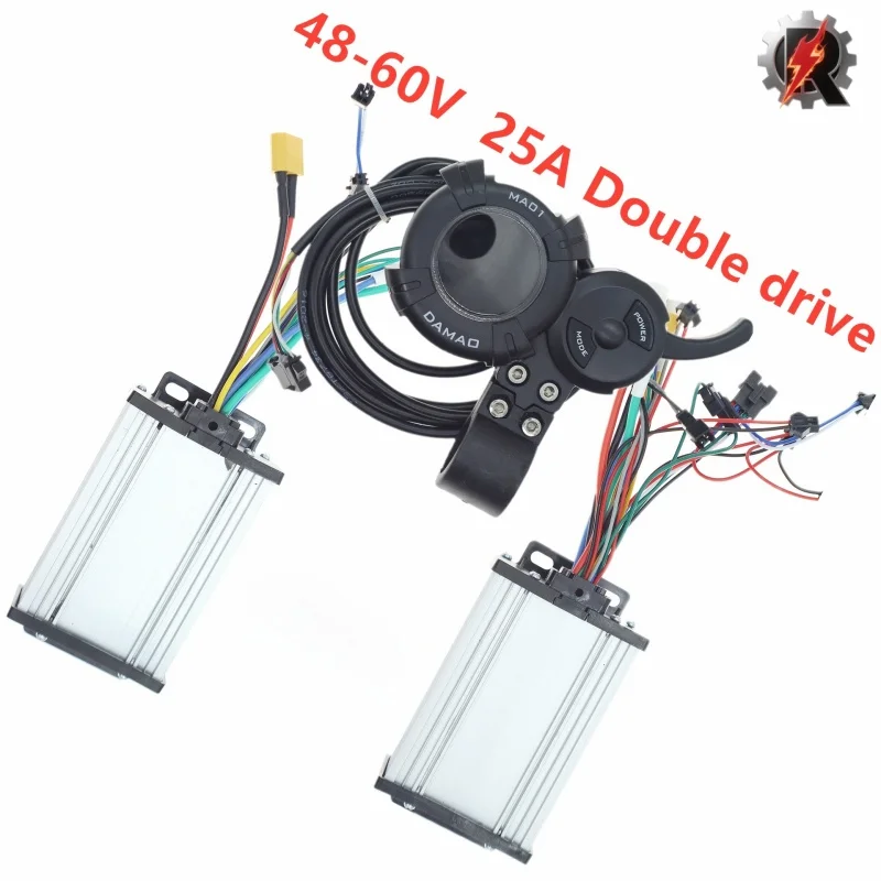 

High Quality Product Electric Scooter 48V-60V 25A 6Tube Dual Drive Universal Controller DAMAO LCD Display Instrument Accelerator