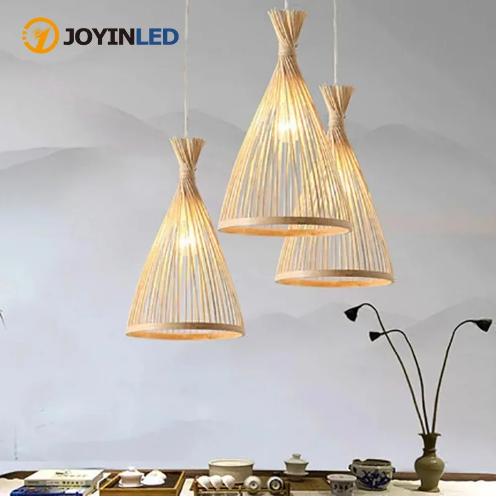 

Подвесной светильник JOYINLED из бамбука в китайском стиле, классический, ручной работы, для спальни, винтажный.