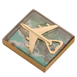 Airplane Bottle Opener Corkscrew Aviation Pilot Beer Bottle Opener with Gift Box Bar Tool Waiter Friends Wedding Kitchen Gadgets