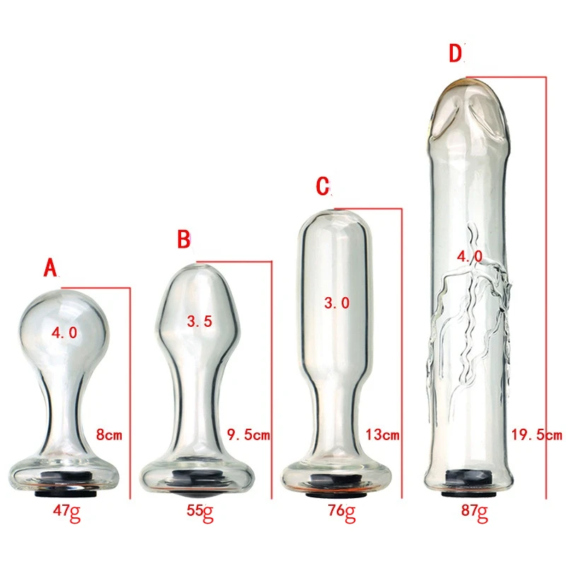 Hollow Speculum Glass Anal Butt Plug Crystal Small Large Anal Plug Dildo With Stopper Expander Tunnel Transparent Anus Sex Toy