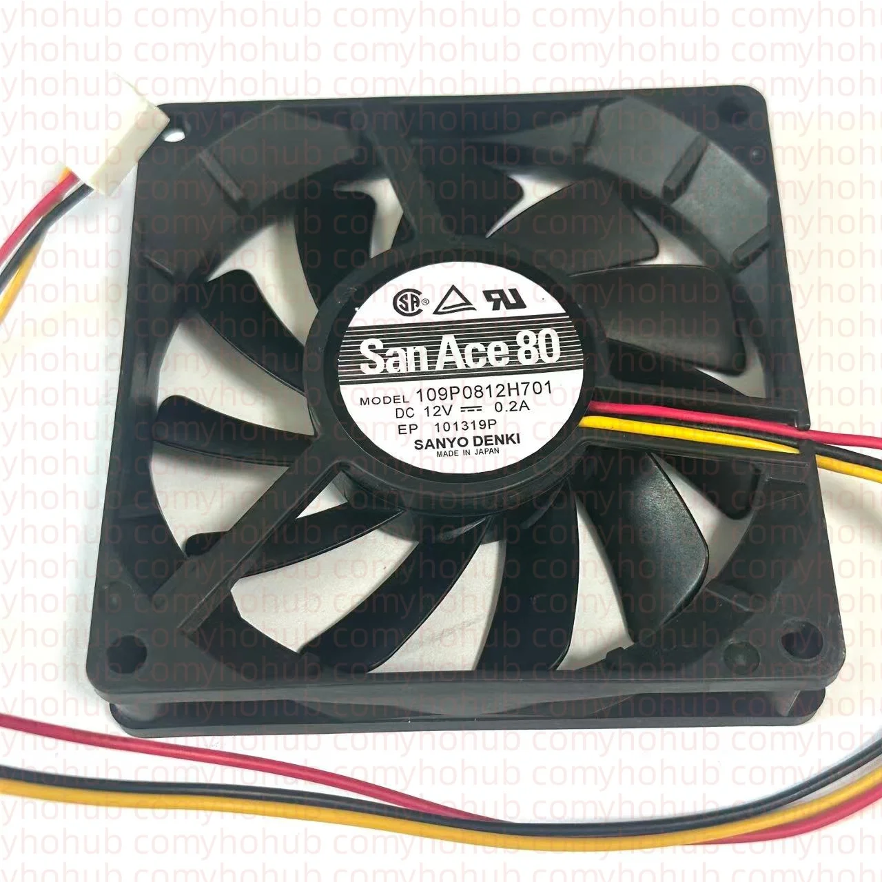 SANYO DENKI 109P0812H701 DC 12 В 0,2 А 80x80x15 мм 3-проводной охлаждающий вентилятор для сервера SANYO DENKI 109P0812H701 DC 12 В 0,2 А 80x80x15 мм 3-проводной охлаждающий вентилятор для сервера