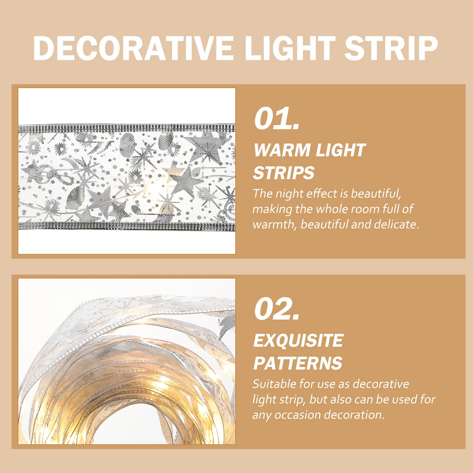 1 قطعة شريط مصابيح مضيئة شريط إضاءة أنيق إبداعي لأي مناسبة الديكور شريط مضيء أنيق إبداعي #1