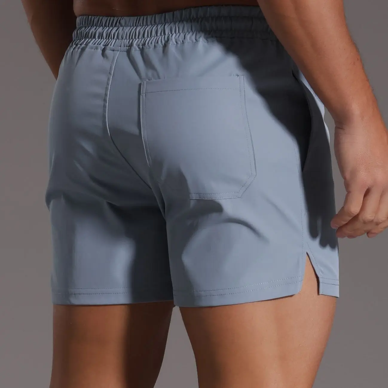 

Qui Dry Split Fitn Training orts Men's Spor Tee-quarter Length Running Pants Casual Urban Sle Stand Fit