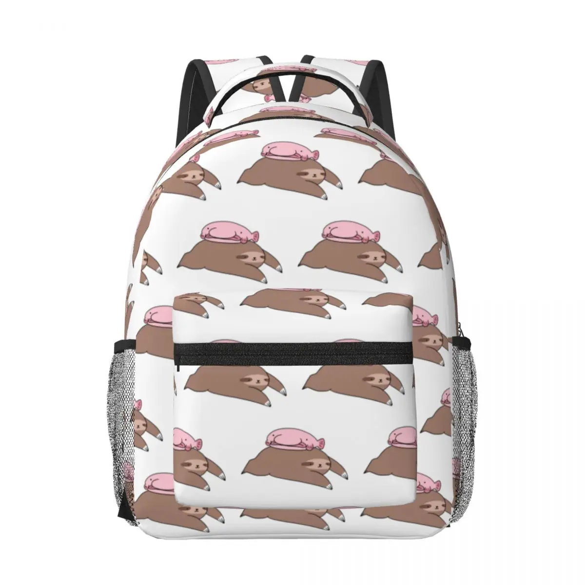 Blobfish And Sloth Woman Backpacks Boys Girls Bookbag Waterproof Students School Bags Portability Travel Rucksack Shoulder Bag