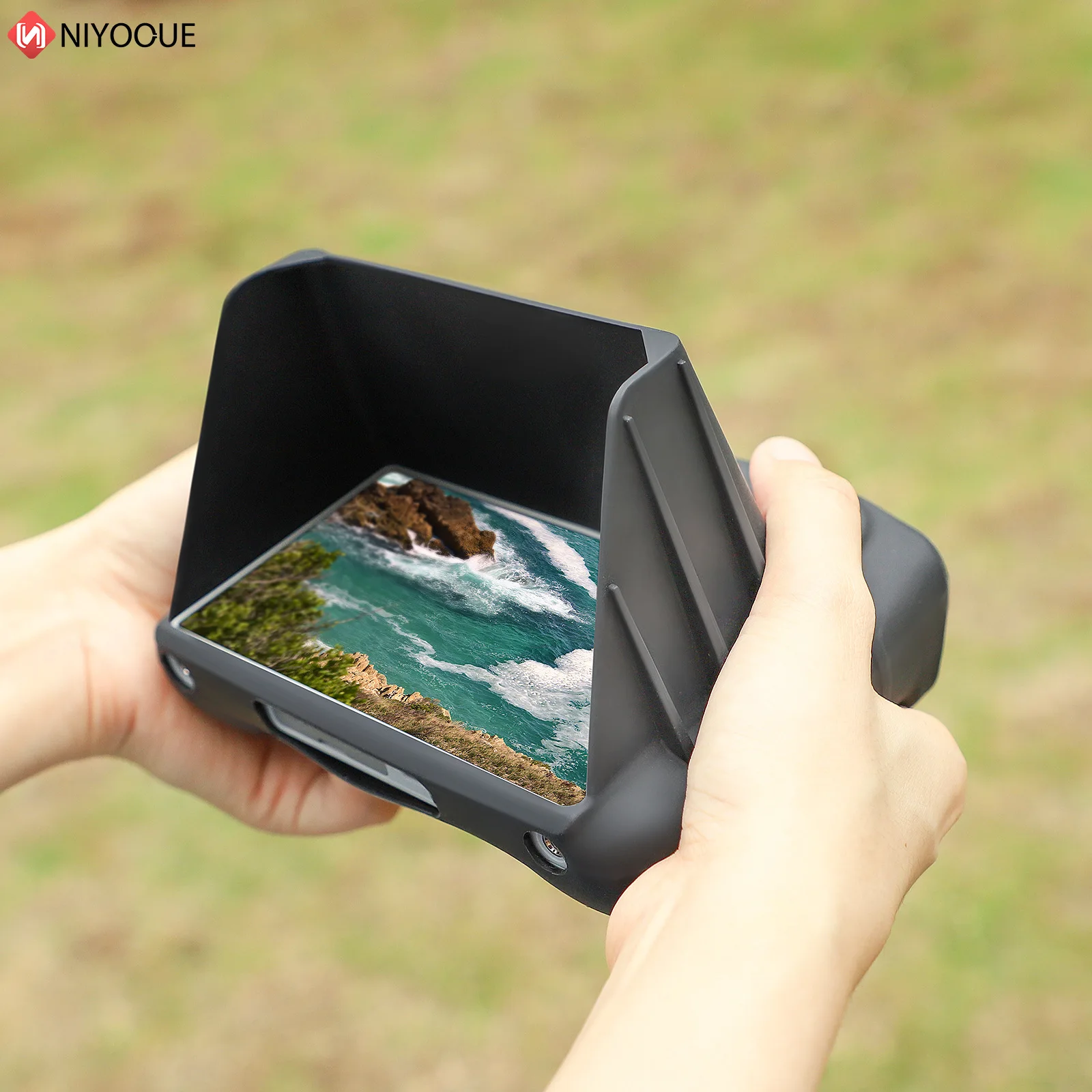 Silicone Case with Sun Hood Screen Remote Control Protective Cover Accessories for Mini 3 Pro DJI RC