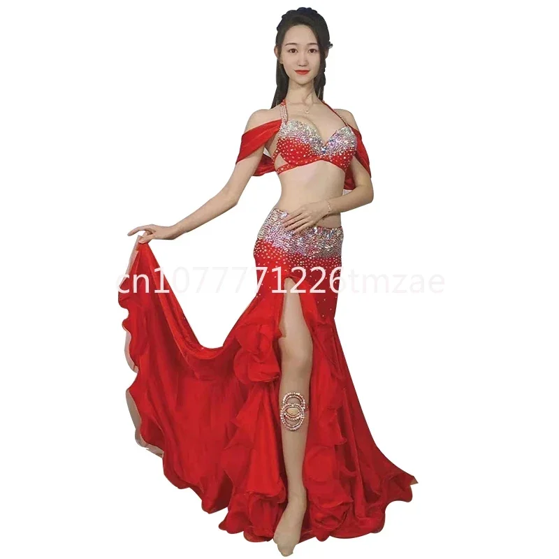 Professional Performance Set Children's Women's Belly Dance Suit Girls Oriental Dance Costume