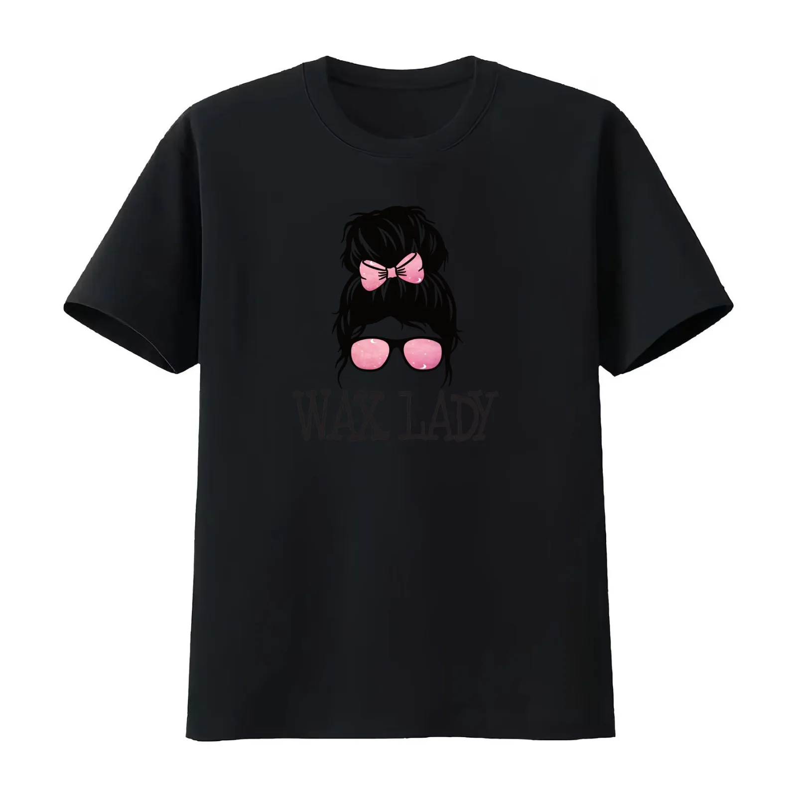 Wax Lady Messy Bun Scented Wax Candle Warmer T-Shirt Summer Casual Cotton Tee Oversized Streetwear Tops Vintage Graphic Print