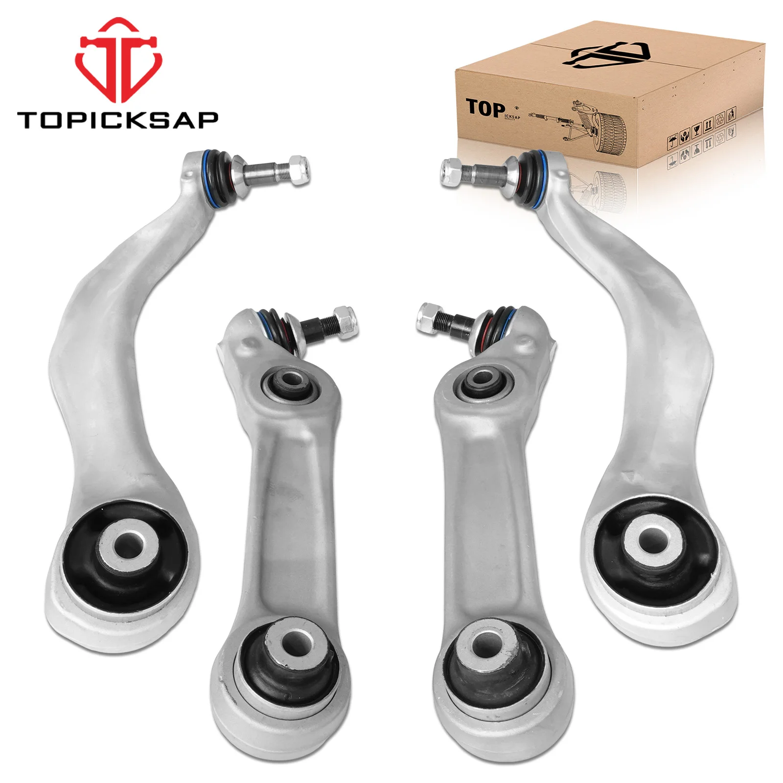 TOPICKSAP 4Pcs Front Lower Control Arm Assembly 31126775971 Kit for BMW F06 F10 F11 F12 F13 528i 535i 650i RWD 2011-2019