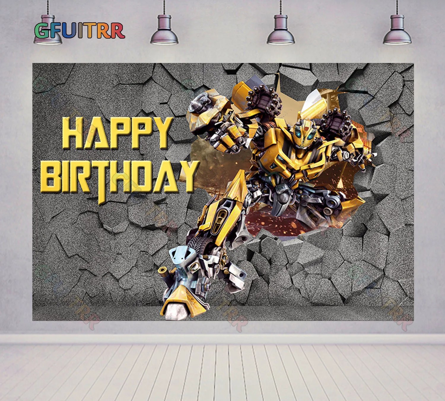 Robot Warrior Transformers Backdrop Kids Birthday Background Blue Space War Polyester Vinyl Photography Banner Decoration Props