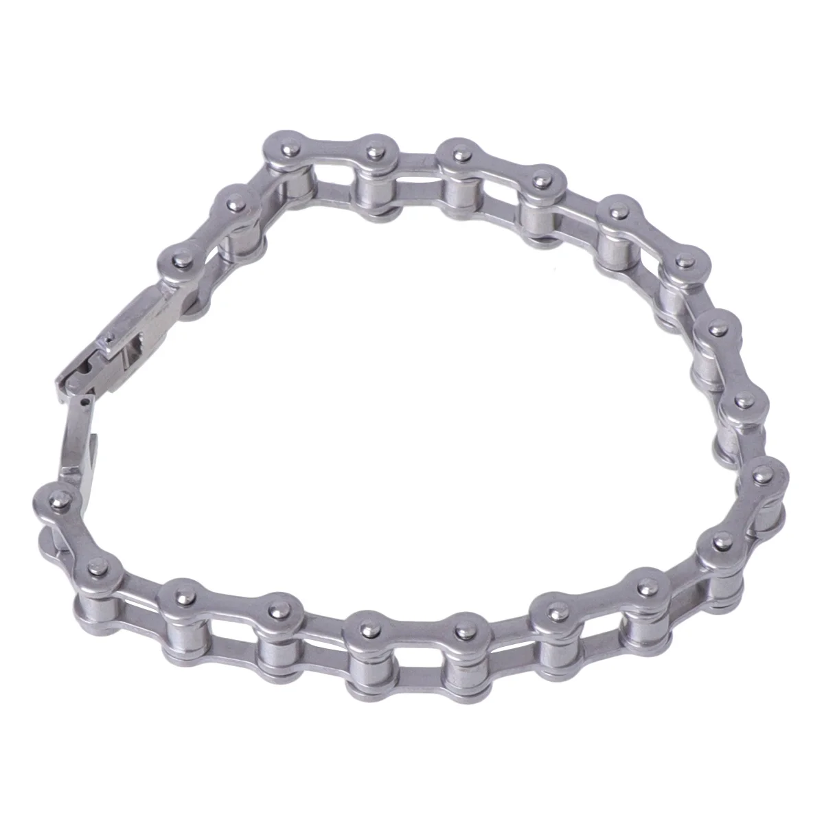 

Bicycle Chain Titanium Steel Jewelry Durable Fold-Over Clasp For Men Women Link Chain Biker Bracelet Stainless Steel Bracelet