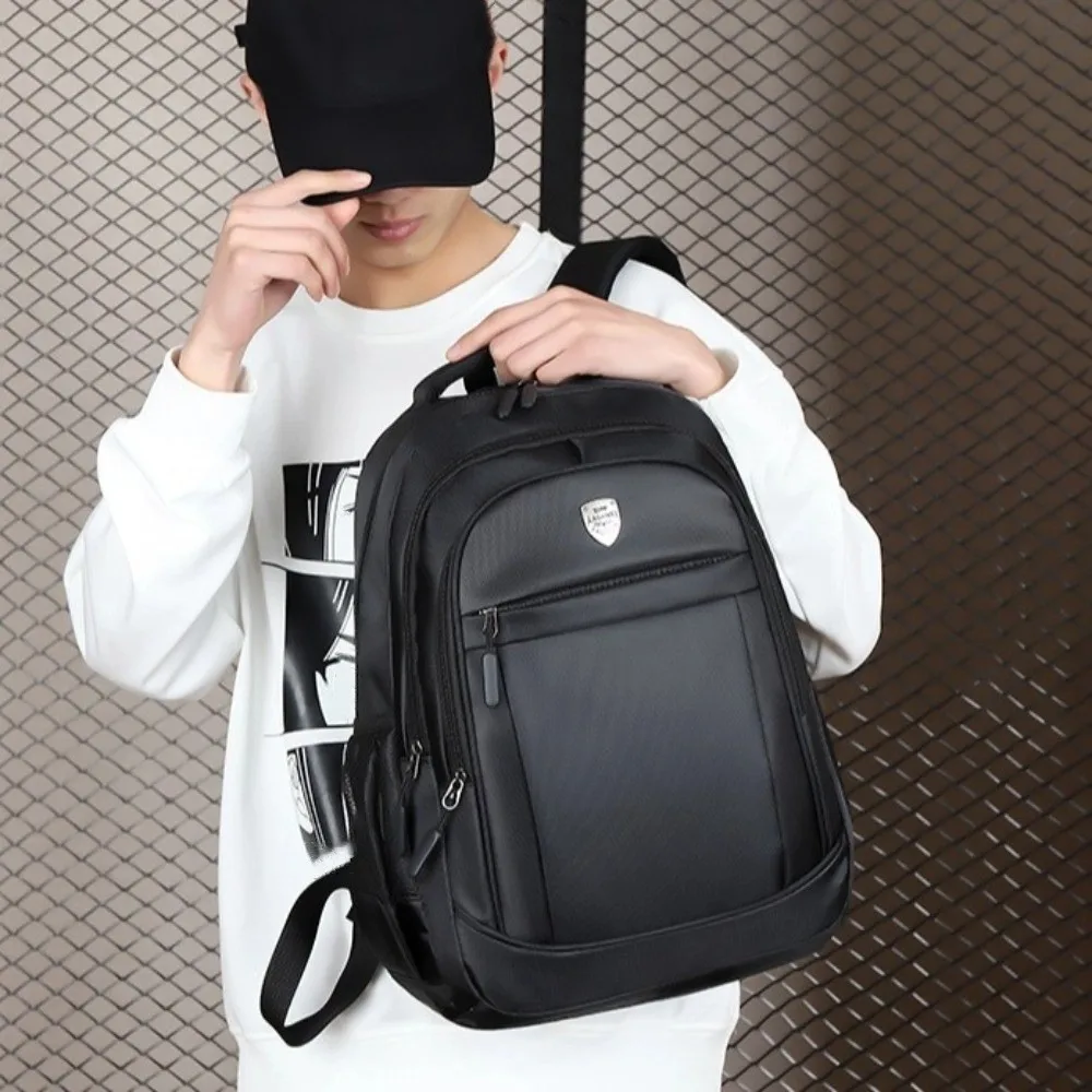 Mochilas grandes à prova d'água, cor sólida, grande capacidade, bolsa escolar para estudantes, resistente ao desgaste, mochila de viagem para homens e mulheres