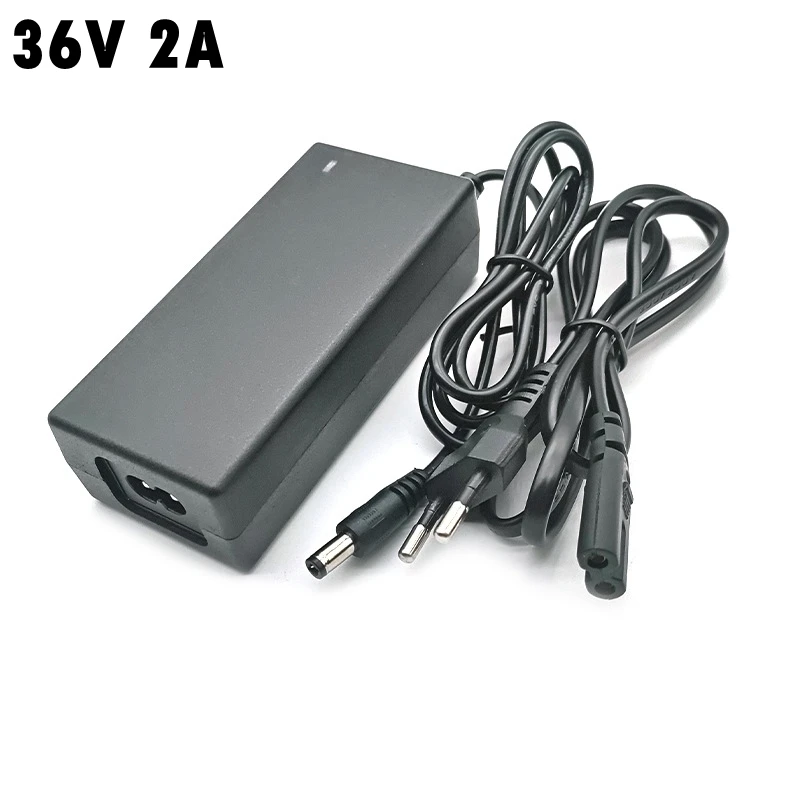 Chargeur de batterie au Lithium intelligent 36V 2a, 5.5x2.1mm, DC42V pour roue d'équilibre de voiture électrique Hoverboard 36V 10S 8AH 10AH 12AH 20AH