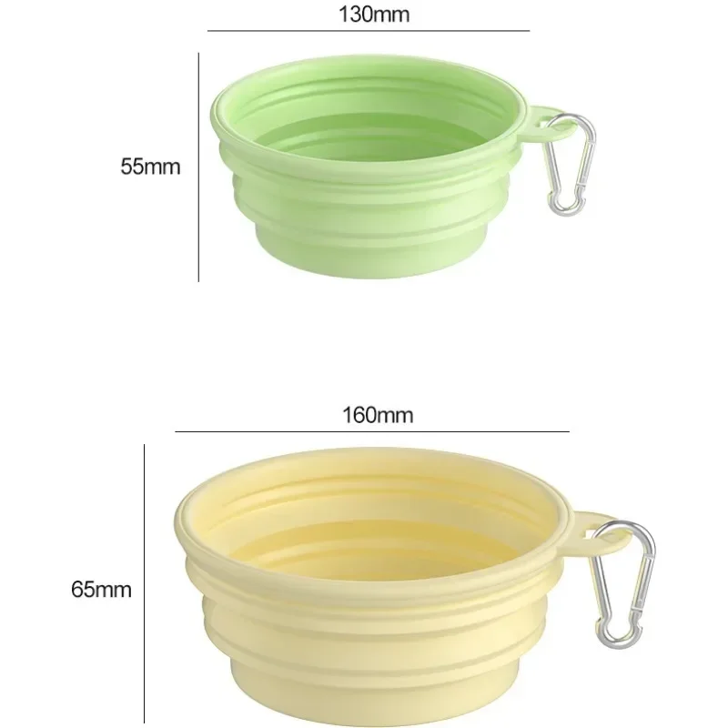 350/650ml Dog Bowl Multipurpose Collapsible Silicone Feeder Dish Bowl Portable Large Capacity Puppy Water Food Container Travel