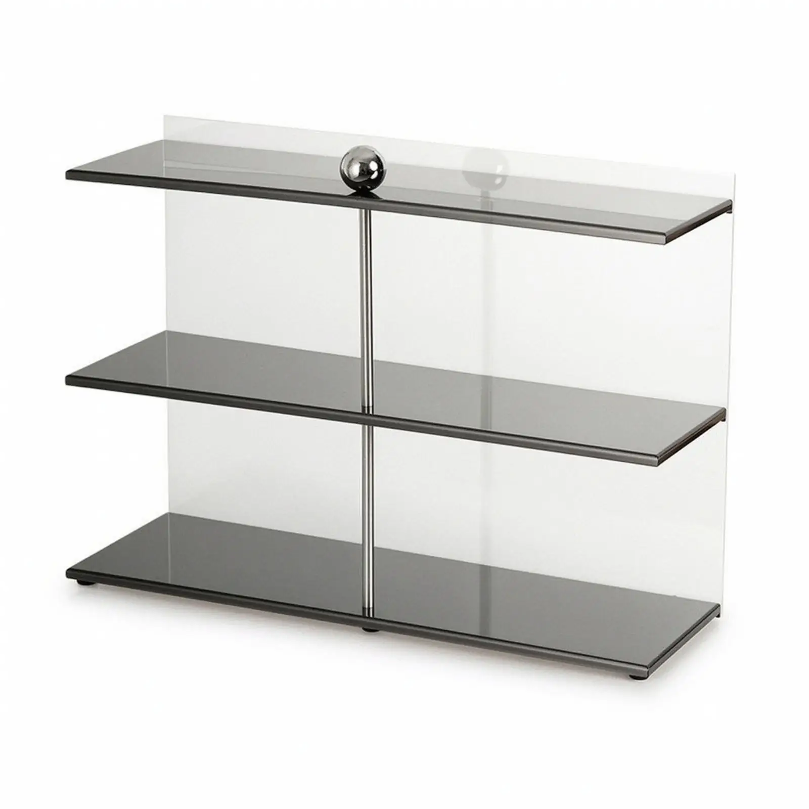 3-Tier Display Stand Transparent Countertop Rack with Acrylic Shelves Clear Desktop Organizer for Collectors, Vanity, Coffee