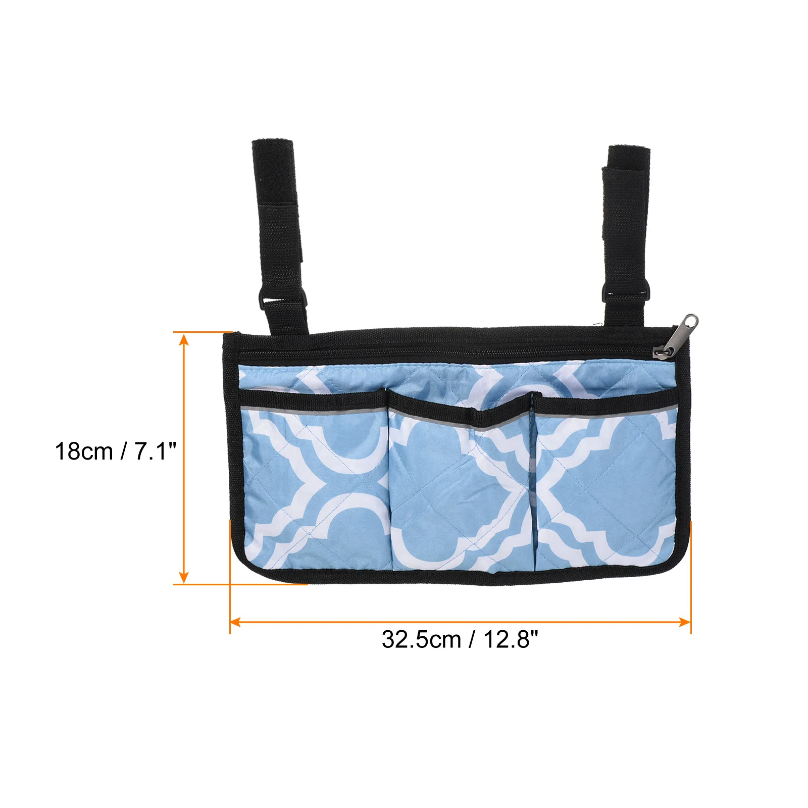 Beach Chair Armrest Bag with 4 Pockets Waterproof Beach Chair Hanging Storage Pouch Arm Rest Magazine Snack Bag for Camping