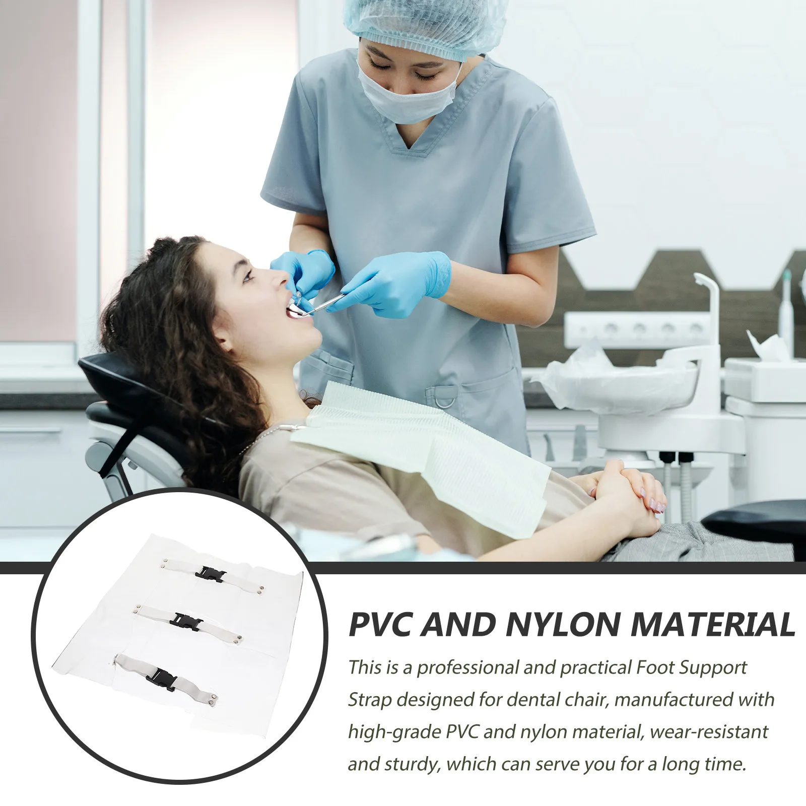 

Комплект из 2 ремней-держателей для ног из ПВХ и нейлона, износостойкие, для стоматологических и больничных кресел, для домашнего использования