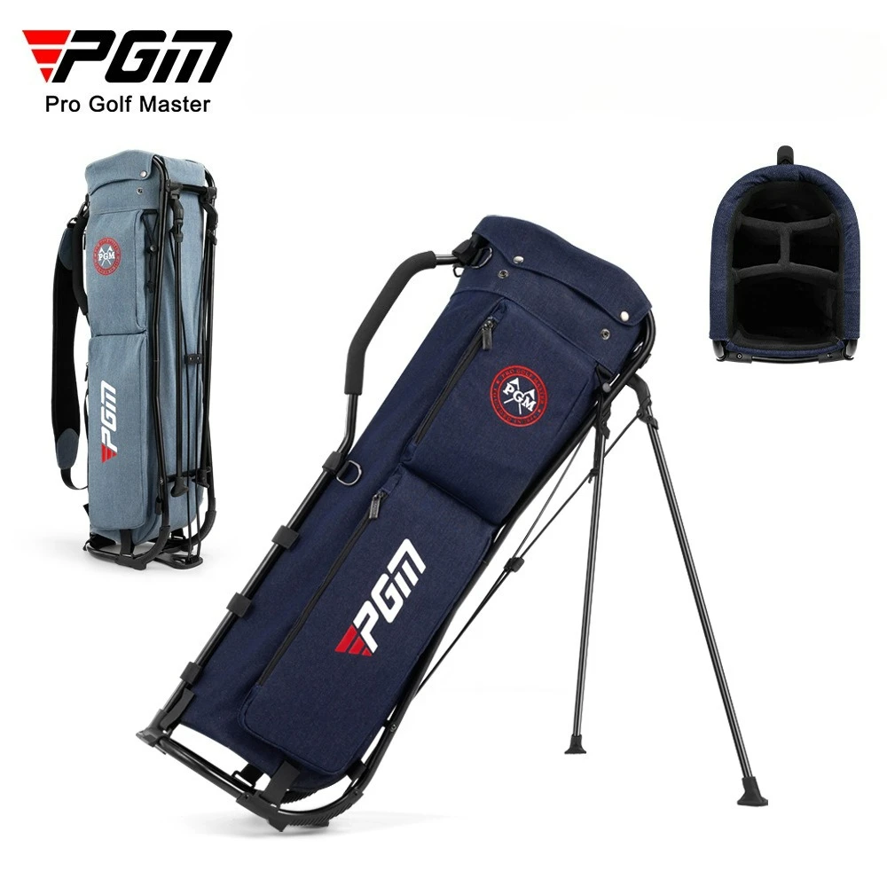 

PGM Golf Bag Мужская и женская сумка-стойка Легкая джинсовая портативная сумка для гольф-клуба с 4 портами QB178