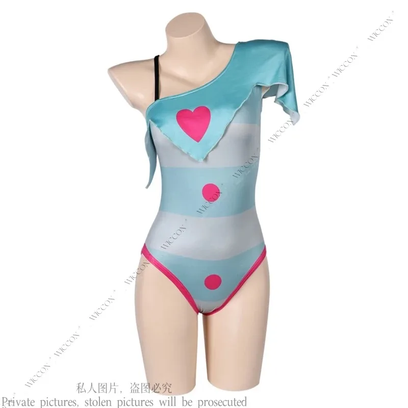 

COSda@Jumpsuit Fizzarolli Cosplay Adult Swimsuit Costume Anime Cartoon Helluva Roleplay Bikini Swimwear Outfits Halloween Party