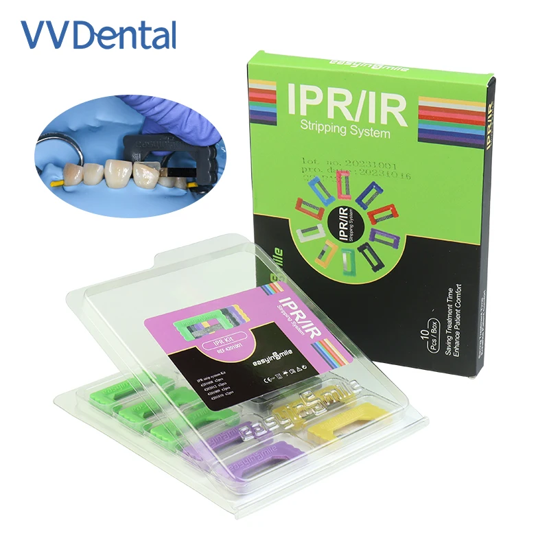 10 unids/caja de tiras dentales IPR, Kit de pulido IPR de reducción de esmalte interproximal de ortodoncia, ajuste Molar Oral, uso manual