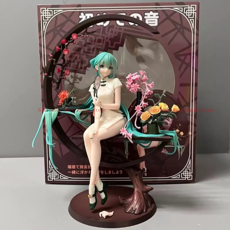 

In stock anime style beautiful girl Hatsune Miku Qipao sexy cute toys peripheral models birthday gifts exquisite collectibles