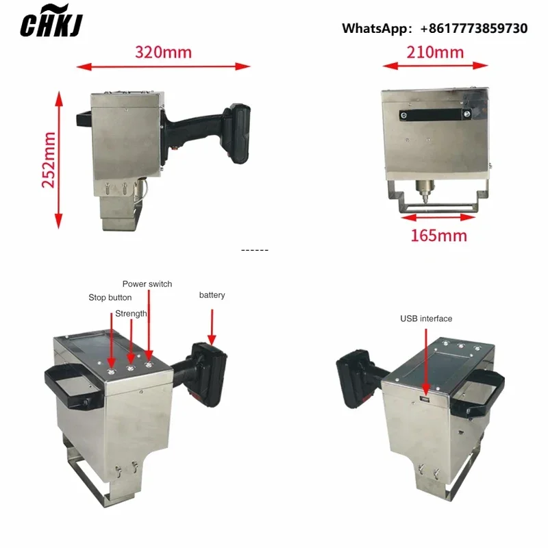 

2025 newPortable Handheld Dot Peen Engraving Machine with New Motor Vehicle Vin Number Coding