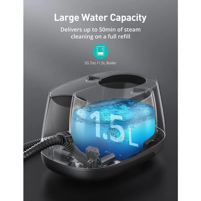 Steam Cleaner, Aspiron Upgrade Steamer with 21 Accessories, Portable Multipurpose Steam Cleaners, Quick Heating,1.5L Capacity