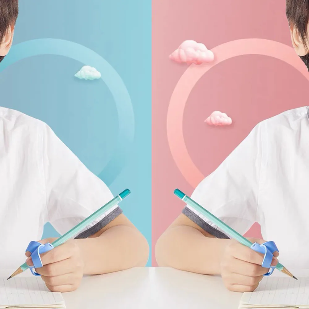 1PCS Five Finger Pen Holder Writing Hold Pen Grip Posture Tool Children Silicone Pencil Holder Correction Device For Students