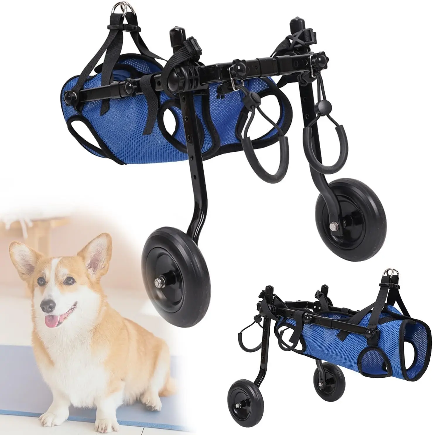 

Коляска-роллатор для животных Pet Walk Booster: для кошек и собак, для реабилитации травмированных и ослабленных животных, регулируемая, для собак с ограниченными возможностями, для поддержки задних лап