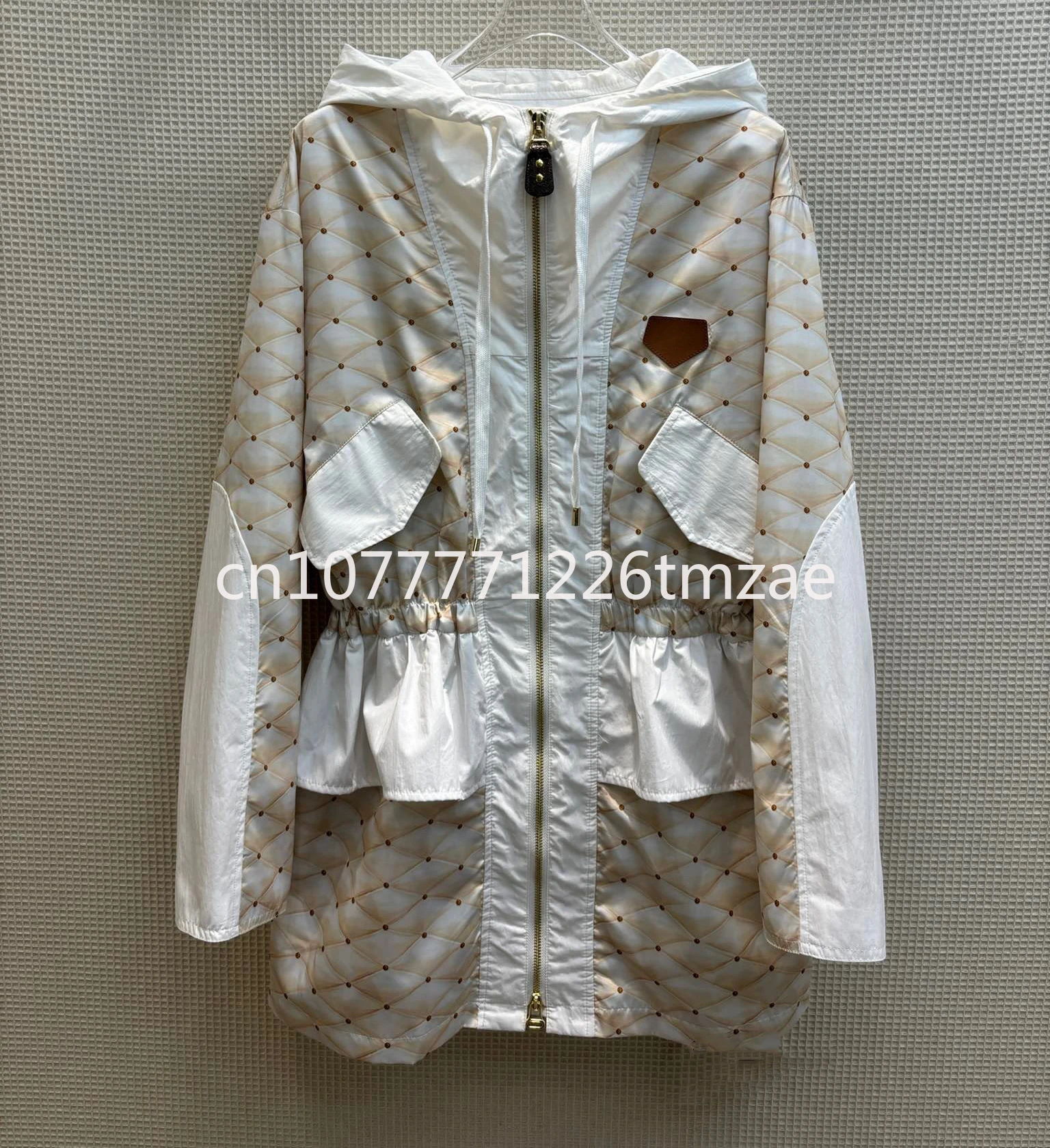 Women's brand clothing 2024 Spring/Summer 24ss loose oversized jacket jacket with button letter jacket