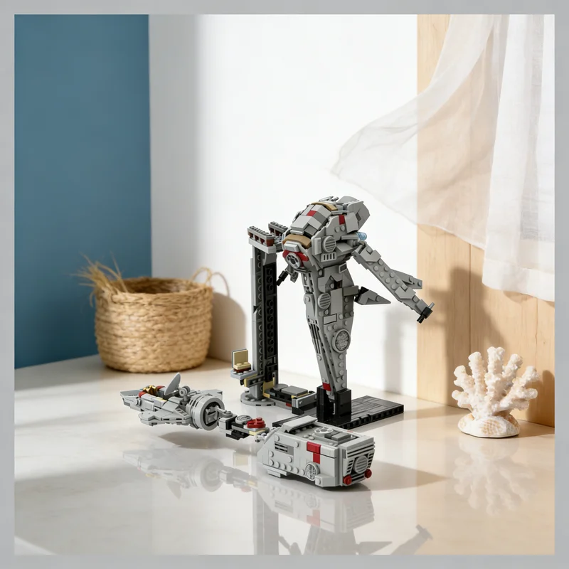 

921 деталь MOC: Вертикальная пусковая площадка для космического корабля S, модель звездной битвы, конструктор, креативный подарок, коллекционный декор для детей