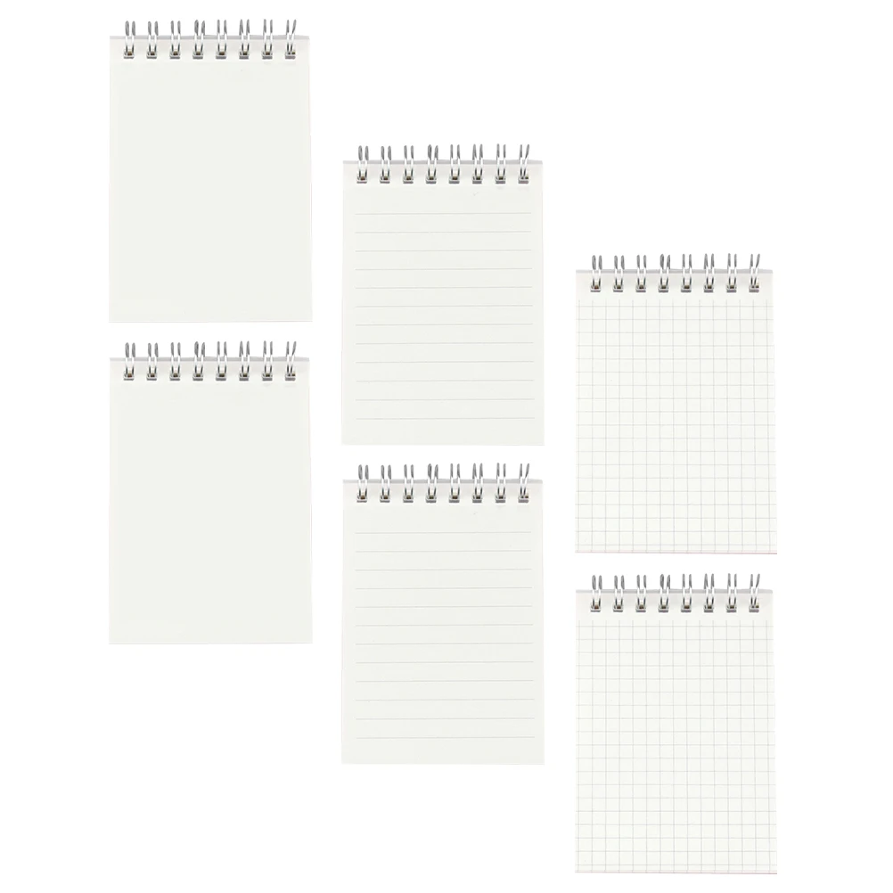

6pcs Mini Notebook Premium Paper Design Portable Students Stationery Writing Book Schedule Handbook Travel Study