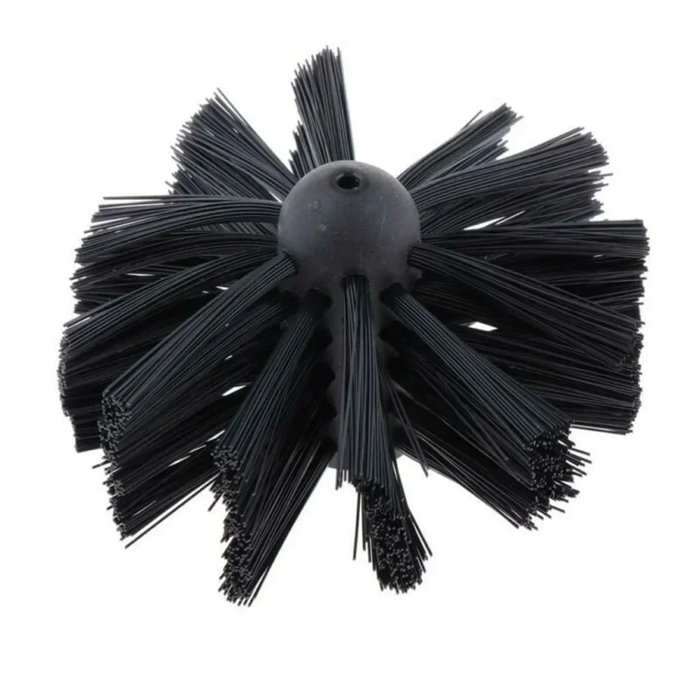 200mm Rotary Chimney Brush Dryer Vent Cleaning Brush Lint Remover Bristle Head Nylon Brush For Pipe Fireplace Inner Roof