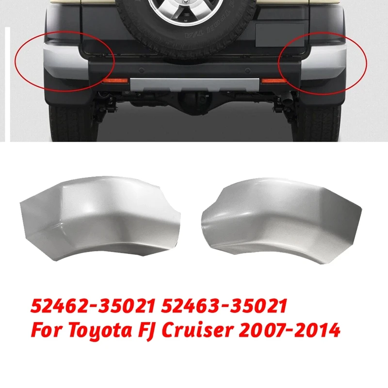 

1Pair Rear Corner Bumper End Cap Pad Trim Cover 52462-35021 52463-35021 For Toyota FJ Cruiser 2007-2014 Wrap Shells Replacement