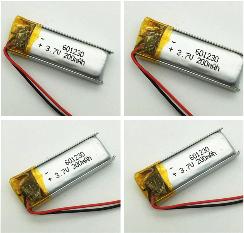 601230 200mah 3.7V Lithium Polymer Battery For Electric Toothbrush Hearing Aid Smart Bracelet Rechargeable Li-polymer Batteries